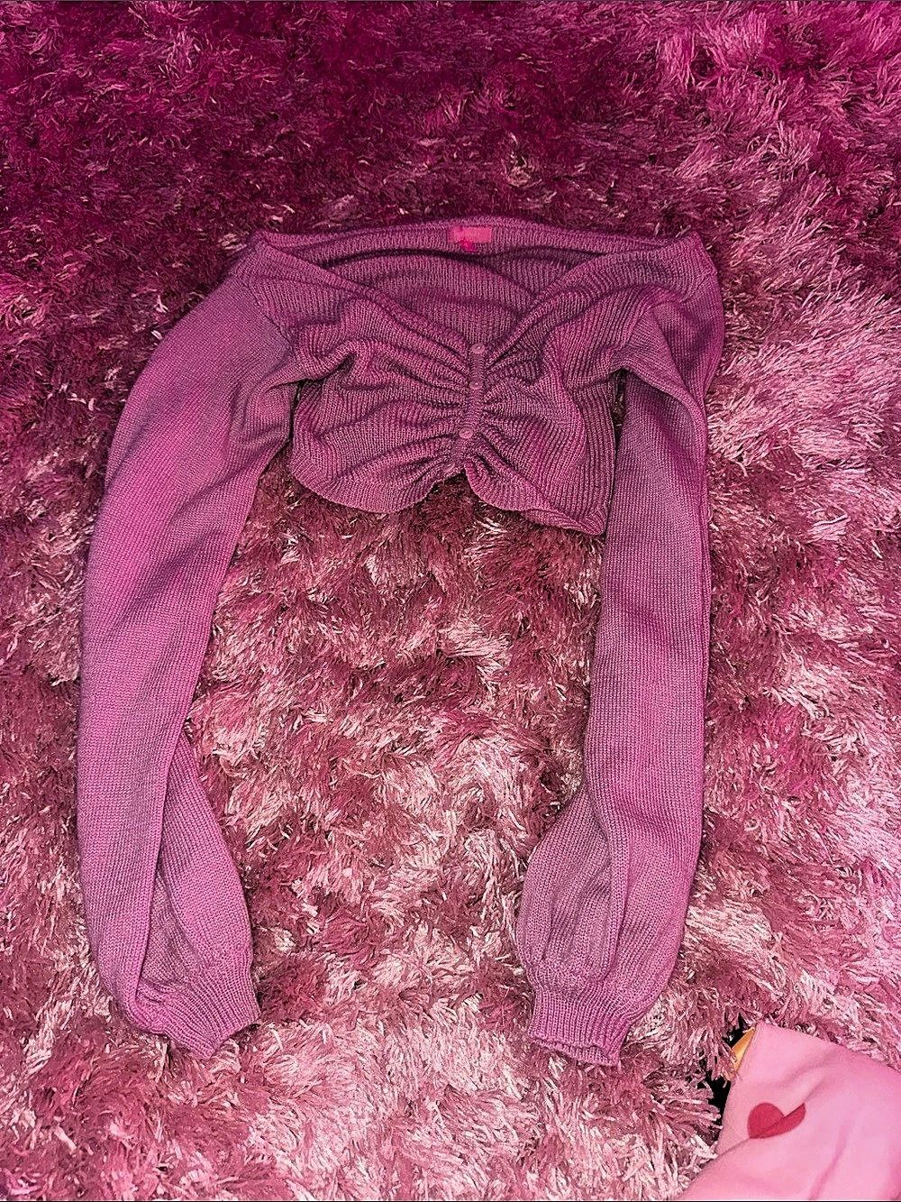 Sugar Thrillz Ruched Pink Cardigan